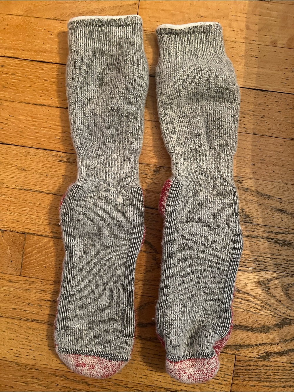 Smartwool Men's Gray  Crew Socks with Red Accents